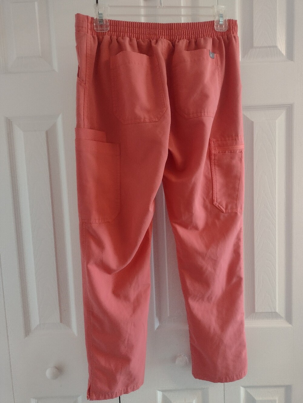 Figs Hot Coral Yola Skinny Scrub Pants Sz S - Picture 4 of 8